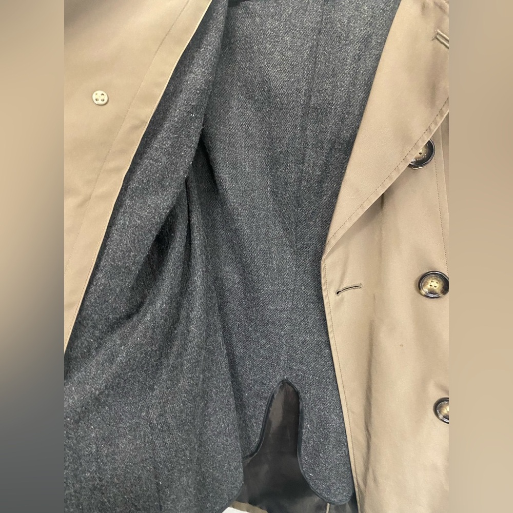 Calvin Klein Double-Breasted Hooded Trench Coat with Wool-Blend Liner - Picture 7 of 11